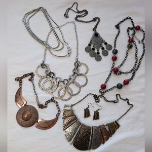 Jewelry Grab Bag #19 Metal Necklaces